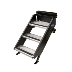 MORryde STP-206 StepAbove Fold-Up RV Entry Step - 3-Step (8" Step Rise), Fits 26" to 28" Door Width