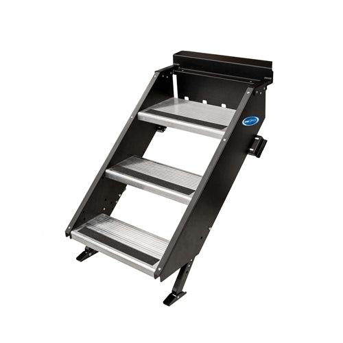 MORryde STP-208 StepAbove Fold-Up RV Entry Step - 3-Step (8" Step Rise), Fits 30" to 32" Door Width