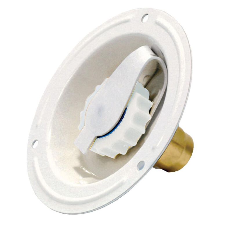 Valterra A01-0177LF Recessed Water Inlet - FPT, Colonial White