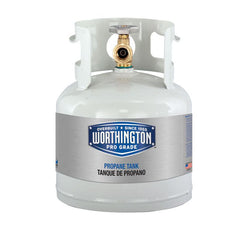 Worthington Cylinders 281149 Vertical Portable Steel LP Tank Cylinders - 4.25 lb., 9.10"D x 11.80"H