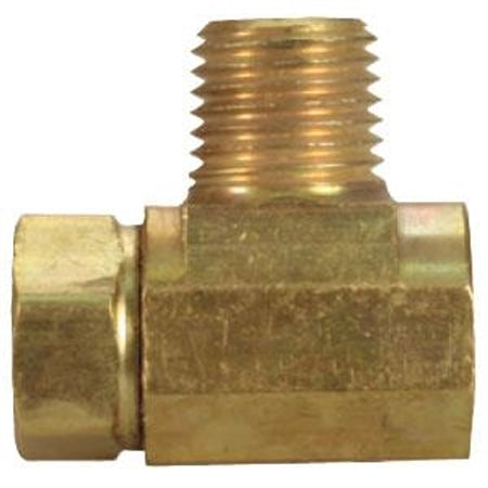 JR Products 07-30055 Dual Tank Manifold Tee - 1/4" Invertered Flare x 1/4" MPT