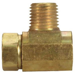 JR Products 07-30055 Dual Tank Manifold Tee - 1/4" Invertered Flare x 1/4" MPT