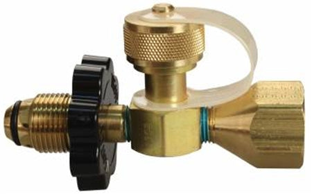 JR Products 07-30105 Propane Branch Tee - Male POL x Female POL x Male 1"-20 Cylinder Thread