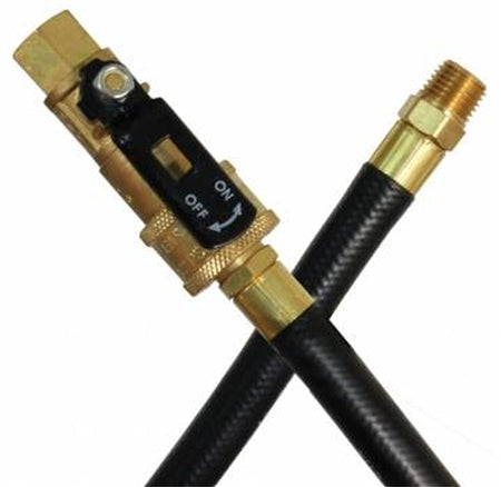 JR Products 07-31185 1/4" LP OEM Appliance Hose - 72", 1/4" Male QD x 1/4" QD Coupler