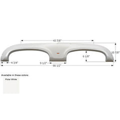 Icon 01727 Tandem Axle Fender Skirt FS1727 for Keystone - Polar White