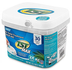 Camco 41615 TST MAX RV Toilet Treatment Drop-Ins - Ocean Scent, Bucket of 30