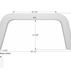 Icon 01893 Single Axle Fender Skirt FS1893 for Four Winds - Polar White