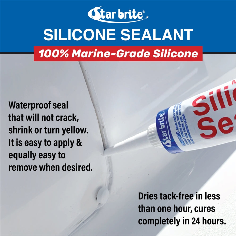 Star brite 82103 Silicone Sealant - 2.8 oz., Black