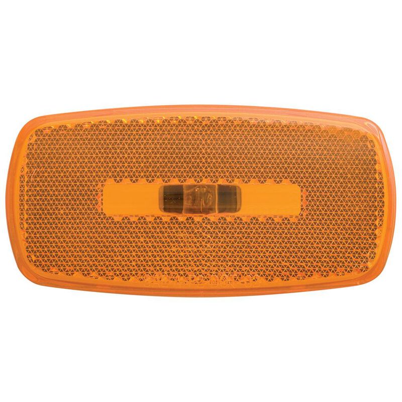 Optronics MC32ABS Mark Light Oval Black Base Amb