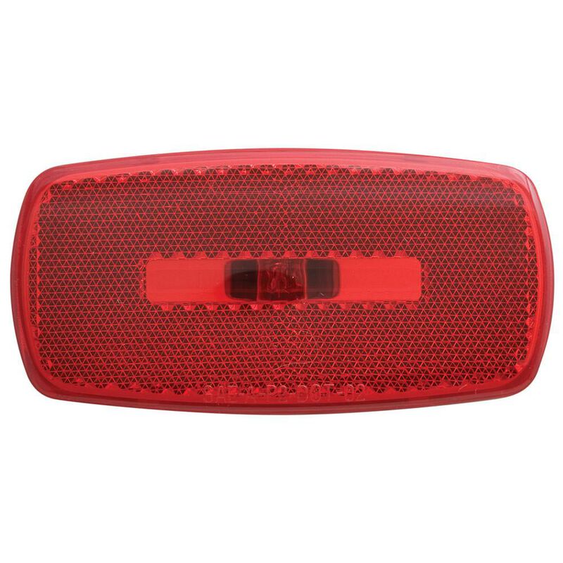Optronics MC32RBS Mark Light Oval Black Base Red