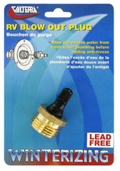 Valterra P23518LFVP Brass RV Blow Out Plug with Valve