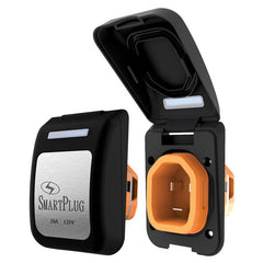SmartPlug BM30PB Non-Metallic Inlet and Cover Assembly - 30 Amp, Black