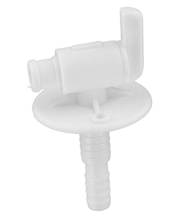 Valterra A01-2025VP Universal Drain Valve - Barbed, White (Carded)