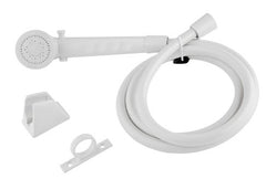 Dura Faucet RV Single Function Shower Head and Hose - White