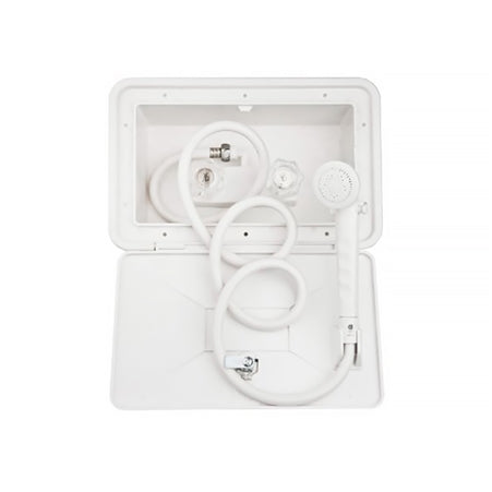 Dura Faucet RV Exterior Shower Box Kit - White