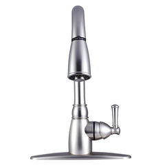 Dura Faucet Non-Metallic Pull-Down RV Kitchen Faucet - Satin Nickel