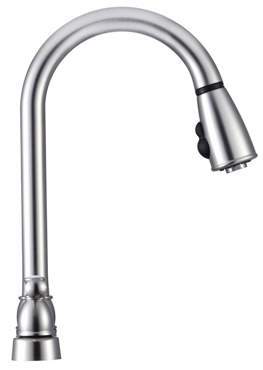 Dura Faucet Non-Metallic Dual Lever Pull-Down RV Kitchen Faucet - Satin Nickel