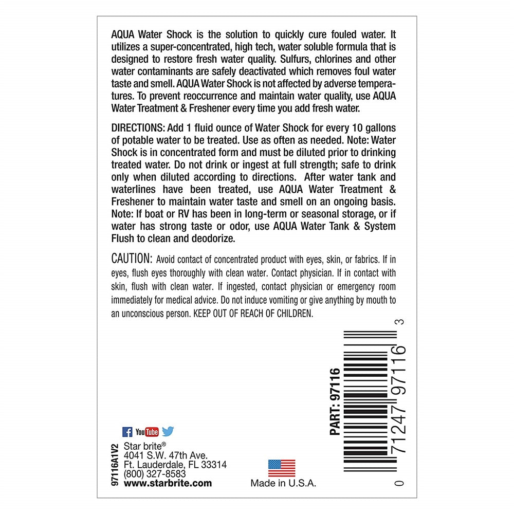 Star brite 097116 Aqua Water Shock - 16 oz