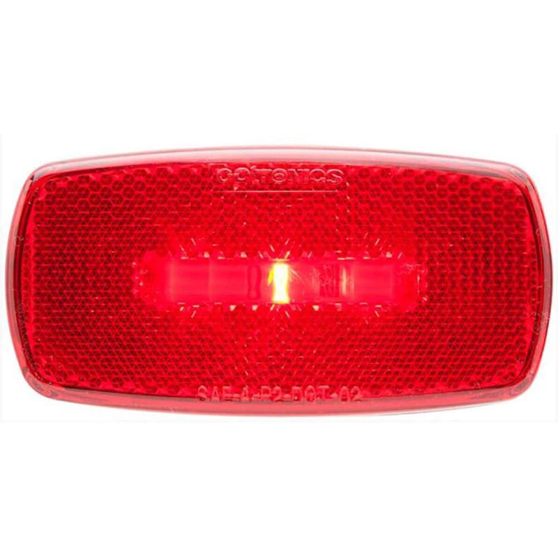 Optronics MCL0032RBS One Led Mark Light Ovl Blk Bse