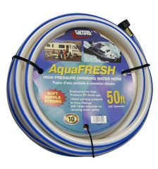 Valterra W01-6600 AquaFresh High Pressure Drinking Water Hose - 5/8" x 50', White