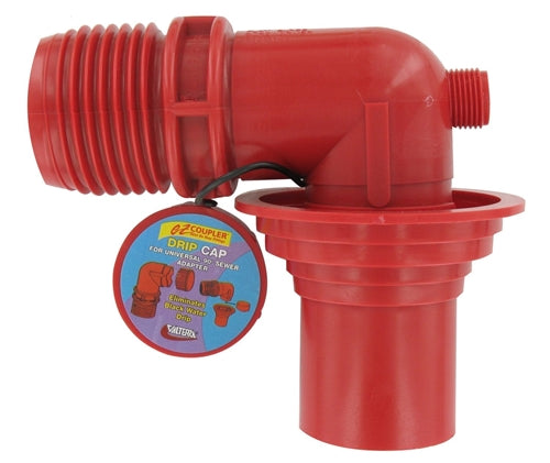 Valterra F02-3103 EZ Coupler 90Â° Universal Sewer Adapter - Red