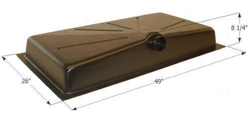 Icon 01587 Holding Tank with Center Side Drain HT600SD - 49" x 26" x 8.25", Tank with 3" Spigot and Sensors Installed