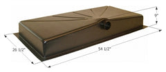 Icon 01594 Holding Tank with Center Side Drain HT700SD - 54.5" x 26.5" x 9", Tank with 3" Spigot and Sensors Installed