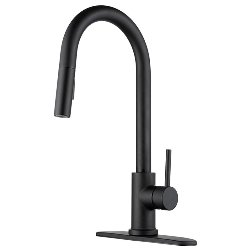Dura Faucet DF-NMK540-MB Streamline RV Pull-Down Kitchen Faucet with Touch Sensor - Matte Black