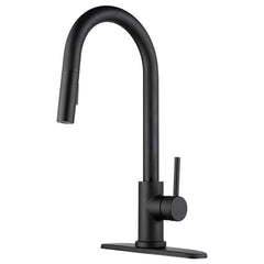 Dura Faucet DF-NMK540-MB Streamline RV Pull-Down Kitchen Faucet with Touch Sensor - Matte Black