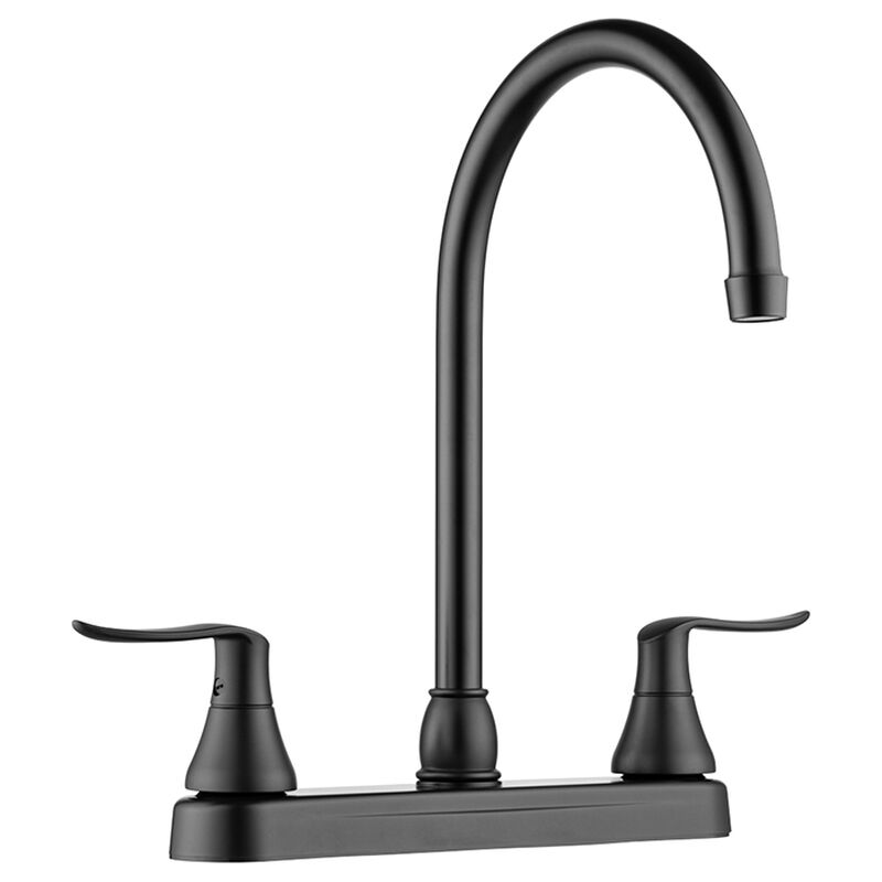 Dura Faucet DF-PK330HLH-MB J-Spout RV Kitchen Faucet - Matte Black