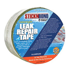 Leisure Time 60008 STICKNBOND RV Leak Repair Tape - Aluminum, 4 in. x 37 ft.