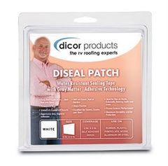 Dicor Corporation 522TPO-66-1C Diseal Sealing Tape - White, 6" x 6" Patch