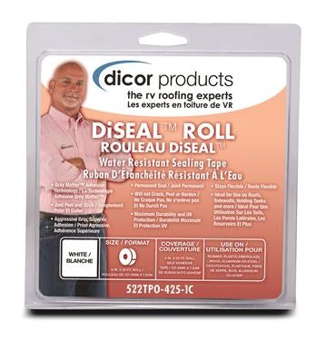 Dicor 522TPO-425-1C Diseal Tape 4" X 25' Roll - White