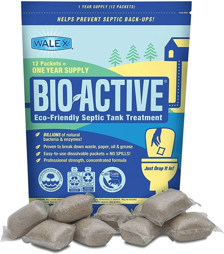 Walex BIO-31112 Bio-Active Septic Tank Drop Ins - 12 Pack