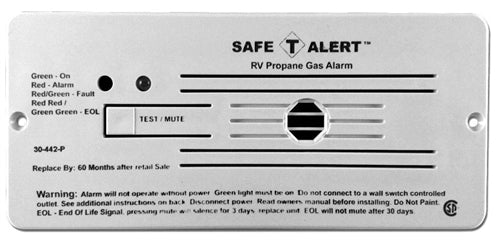Safe-T-Alert 30-442-P-WT Classic Propane/LP Gas Alarm - 12V, 30 Series Flush Mount, White