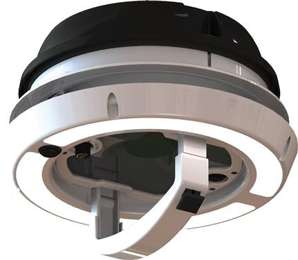 MAXXAIR 00-03810B MaxxFan Dome Plus with 12V Fan and LED Light, 6" Diameter - Black