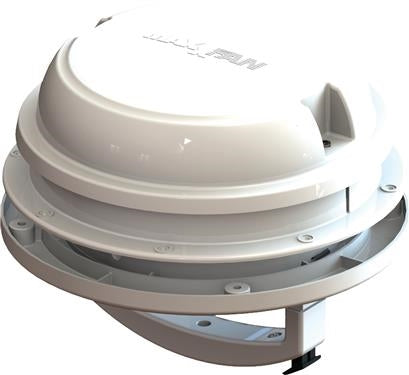 MAXXAIR 00-03812W MaxxFan Dome with 12V Fan, 6" Diameter - White