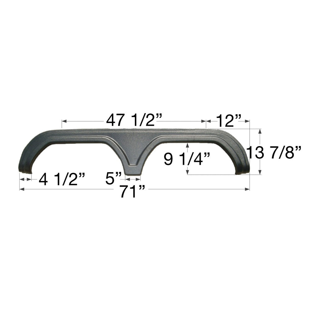Icon 12261 Tandem Axle Fender Skirt FS1803 for Gulf Stream - Champagne