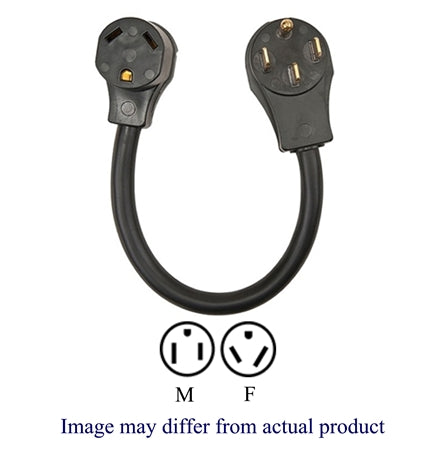 Southwire 15AM30AF12 Surge Guard RV Power Cord Adapter - 15A Male to 30A Female, 12" 14/3 Cord, 120V