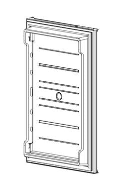 Norcold 638534 Refrigerator Lower Door Assembly - Fits N8/NA8LX Models, Smooth