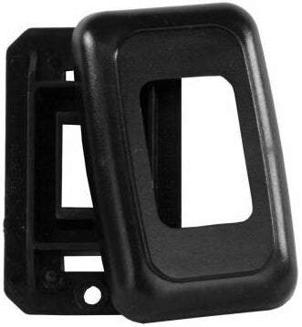 JR Products 12305 Single Switch Base and Face Plate - Black