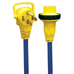 Voltec 16-00589 E-ZEEGRIP STW 1-Outlet RV Locking Extension Cord with Locking Ring 10/3 Gauge - 50A M - 30A F, 25'