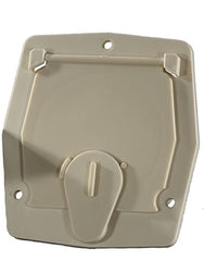 RV Designer B142 Basic Cable Hatch - Flat Sided, Colonial White