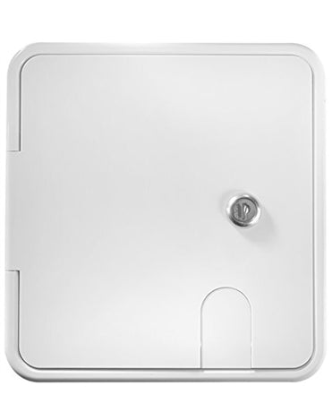 RV Designer B152 Rectangular Locking Cable Hatch - Large, 8.5" x 8" x 1.5"