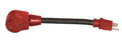 Valterra A10-1530 Mighty Cord 12" Adapter Cord w/Handle - 15AM to 30AF, Red