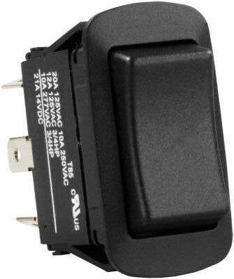 JR Products 13835 On/Off/On Switch Black