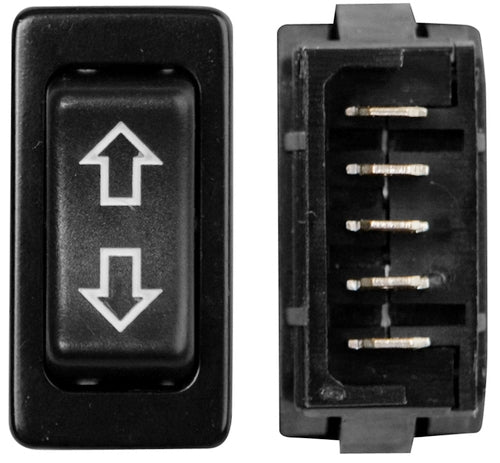 Valterra DG1715BVP In-Line Terminal Switch DPDT - Square 5-Pin, Black