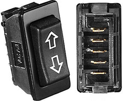 RV Designer S125 DC Rocker Switch With Plate - 40 Amp, Black