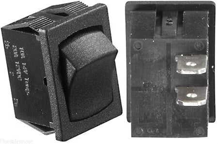 RV Designer S431 DC Rocker Switch 10 Amp - Black, On/Off SPST
