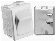 RV Designer S435 DC Rocker Switch 10 Amp - White, On/Off SPST